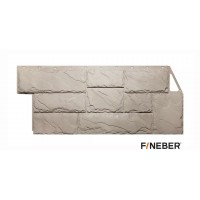 Фасадная панель Fineber Камень крупный Песочный - имитация состаренных природой и временем каменных плит