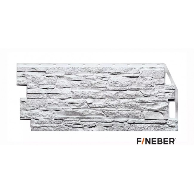 Фасадная панель Fineber Скала Мелованный белый - стильное решение для облицовки фасада