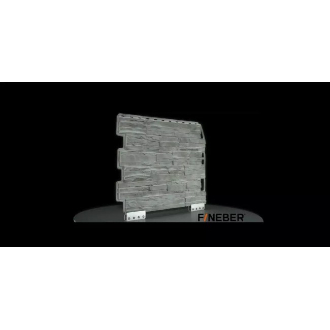 Фасадная панель Fineber Дачный Скол 3D Светло-серый - качественное решение для отделки вашего дома