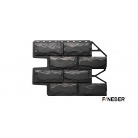 Фасадная панель Fineber Блок Темно-серый - идеальное решение для наружной отделки