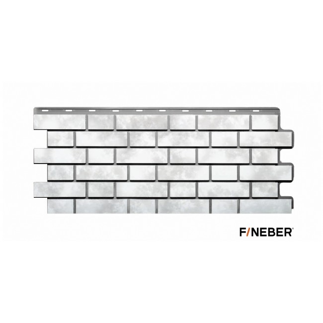 Фасадная панель Fineber Кирпич клинкерный 3D Бело-коричневый - качественное решение для наружной отделки