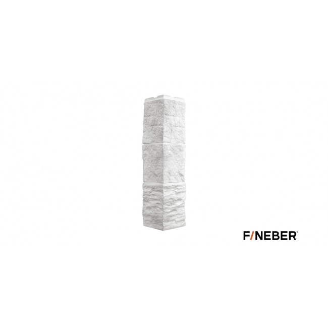 Наружный угол Fineber (Файнбир) Блок Молочно-белый