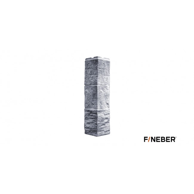 Наружный угол Fineber (Файнбир) Блок Светло-серый
