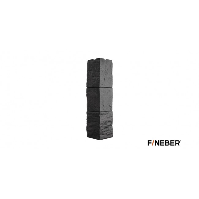 Наружный угол Fineber (Файнбир) Блок Темно-серый