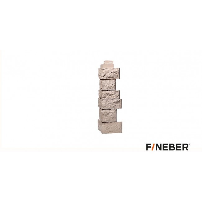 Наружный угол Fineber (Файнбир) Камень дикий Песочный