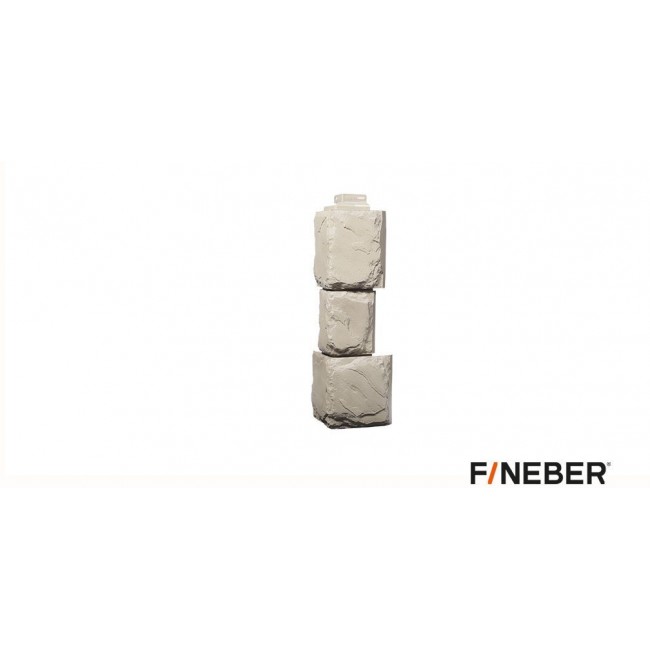 Наружный угол Fineber (Файнбир) Камень крупный Песочный