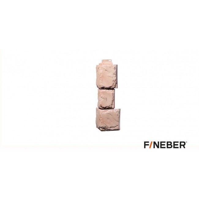 Наружный угол Fineber (Файнбир) Камень крупный Терракотовый