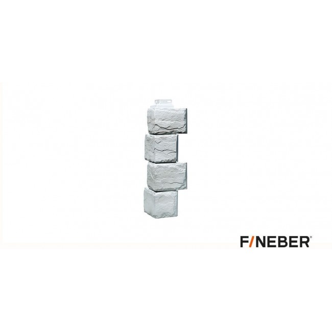 Наружный угол Fineber (Файнбир) Камень природный Жемчужный