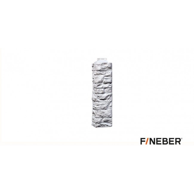 Наружный угол Fineber (Файнбир) Скала Мелованный белый