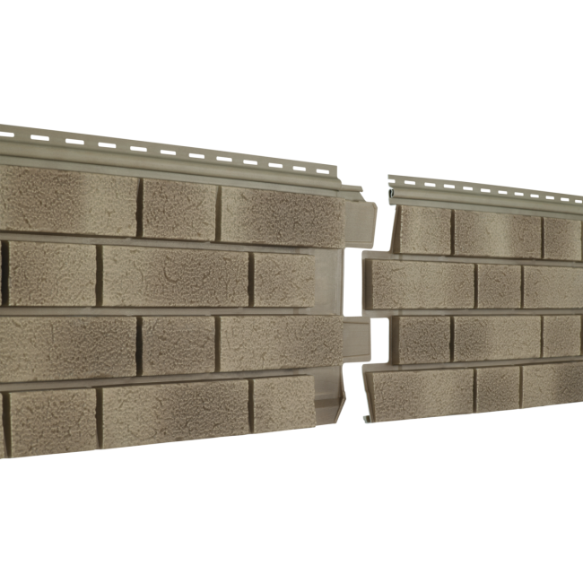Фасадная панель Ю-пласт Стоун Хаус S-Lock Клинкер Балтик Пустыня - качественное решение для наружной отделки