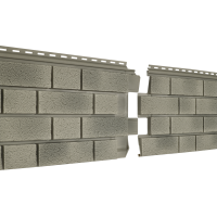 Фасадная панель Ю-пласт Стоун Хаус S-Lock Клинкер Балтик Холодный Цемент